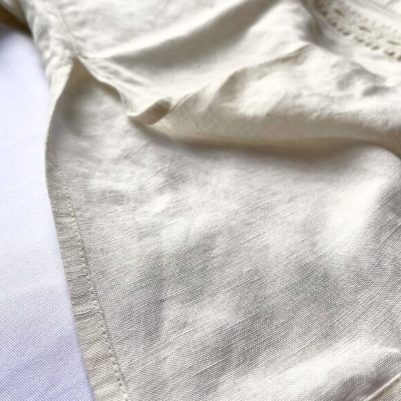 NWT CAROLINE CONSTAS IVORY WHITE LINEN BLEND EMBROIDERED BELTED MAXI SHIRT DRESS - Picture 11 of 13